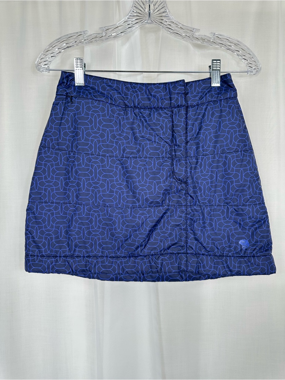 Mountain‎ Hardwear Trekkin Asymmetrical Zip Insulated Mini Skirt Blue Pattern XS